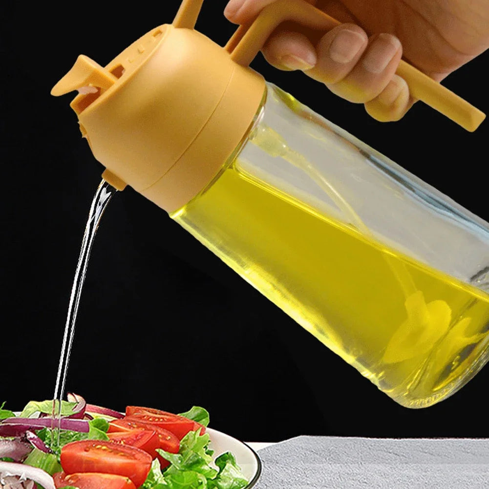 2-in-1 Olive Oil Sprayer - Yellow 450ml